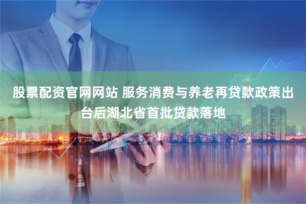 股票配资官网网站 服务消费与养老再贷款政策出台后湖北省首批贷款落地
